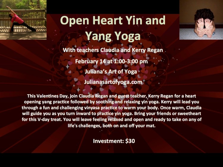 This is a workshop I will be teaching in South Florida at Juliana's Art of Yoga. If you are in town, you should check it out!