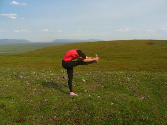 Hard postures can teach us about suffering through hard races. 