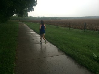 Running during a thunderstorm!