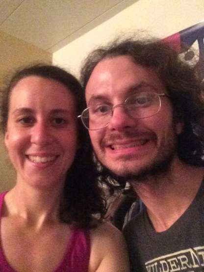 What's a run without a selfie? Also, I think Frank's smile is the fakest one I've ever seen. 