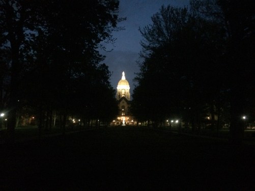 The golden dome is always kept well lit. 
