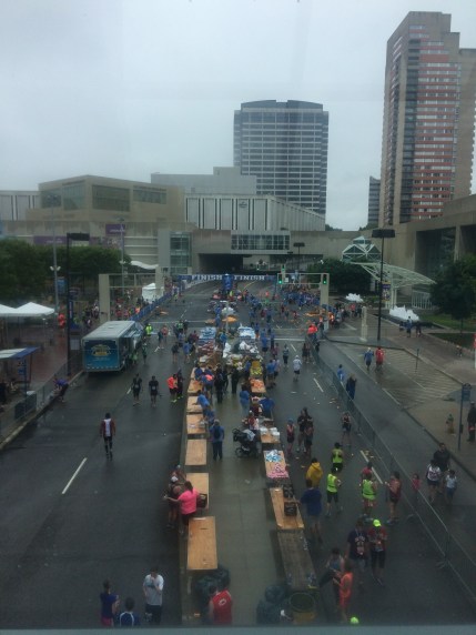 View of the finish line 