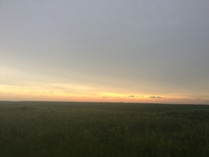 Beautiful sunrise over Kanza Prairie.