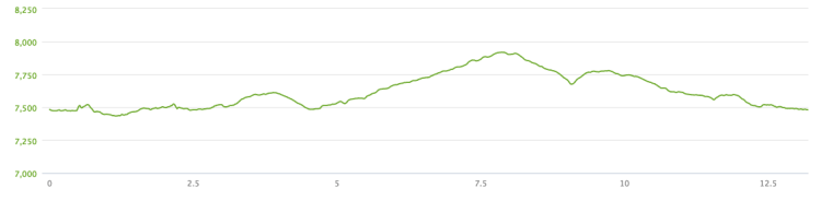 The elevation profile for the race. This was not exactly an easy course. 