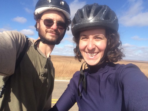 Frank and I at the top of a hill on our ride. Perfect day for it!